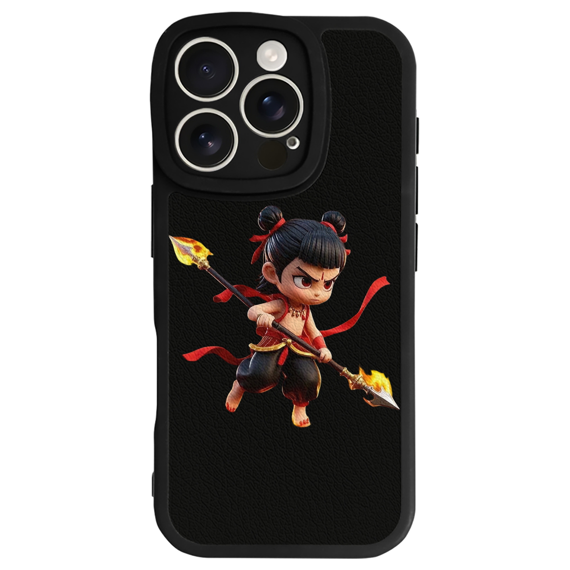 （画像用） Ne Zha 2 ナタ 魔童の大暴れ 【iPhone 16シリーズ対応】シリコンスマホケース（レザー調） 材質：シリコン